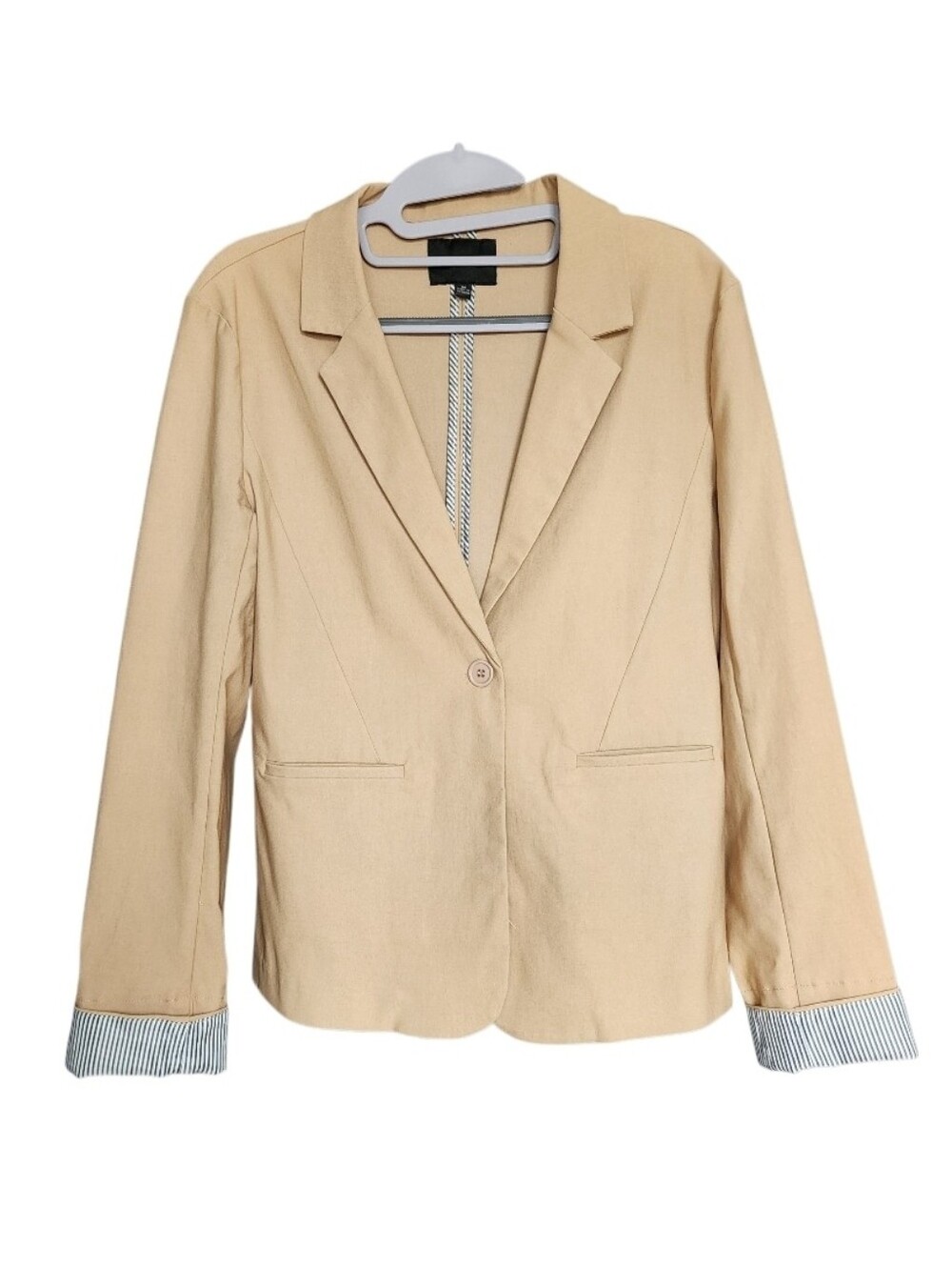 Tailored Beige Women's Blazer Jacket